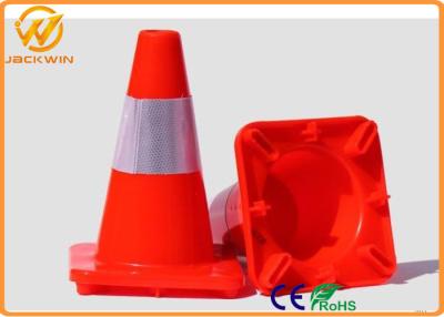 China 18 Inch Pvc Traffic Safety Cones With Reflective Collars , Base Size 28*28cm for sale
