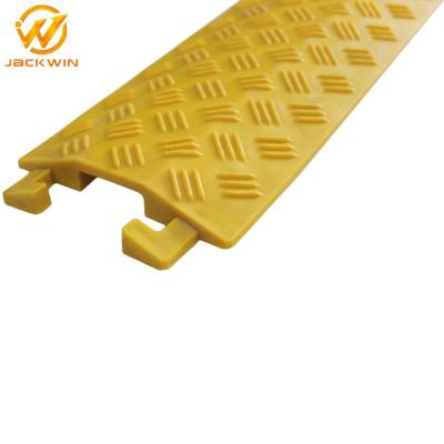 China Portable Yellow / Black 1 Channel Floor Cable Cover Light Duty Indoor Or Outdoor for sale