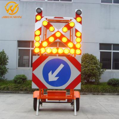 China Road Construction Mobile Solar Traffic Signal Directional Arrow / Cross Board Trailer for sale