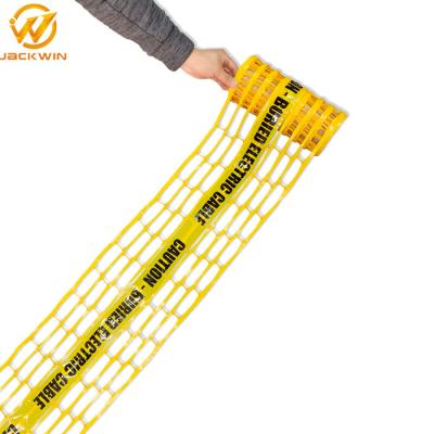 China Underground Detectable Warning Mesh Tape CAUTION ELECTRIC CABLE BELOW Size 200mm*100meters for sale