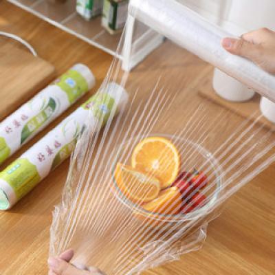 China Supermarket Commercial Eco Kitchen Stretch Cling Film Microwave For Food Packaging for sale