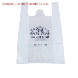China CMYK T Shirt Garbage Bags Embossed Handle Tie Garbage Bags for sale