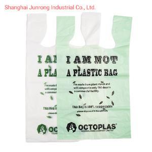 China 100 micron Eco Friendly T Shirt Rubbish  Poop Compostable T Shirt Bags for sale