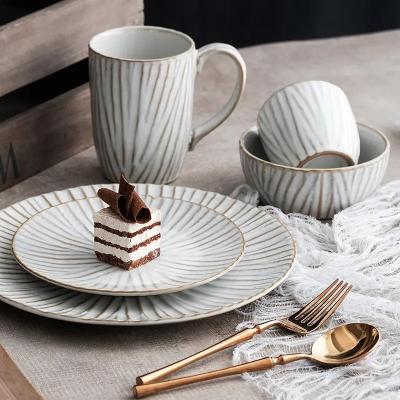 China Nordic style Ceramic tableware set Creativity salad plates dinner dishes for restaurant ceramic dinnerware sets for sale