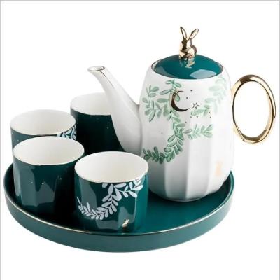 China Nordic Kitchen Accessories Ceramic Water Cup Tea Cup Sets Coffee Luxury Afternoon Tea Set Home Restaurant Cup Set for sale