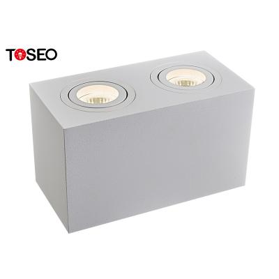 China Hotel Surface Mounted Downlight Square Pure Aluminium Ceiling Lights IP20 for sale