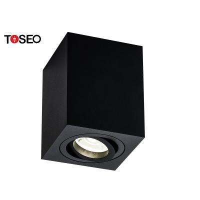 China 6W Surface Mount Adjustable Downlight GU10 Black Ceiling Mounted for sale
