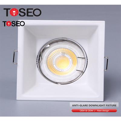 China Square 88mm Anti Glare Downlights White Recessed Spotlights Living Room for sale