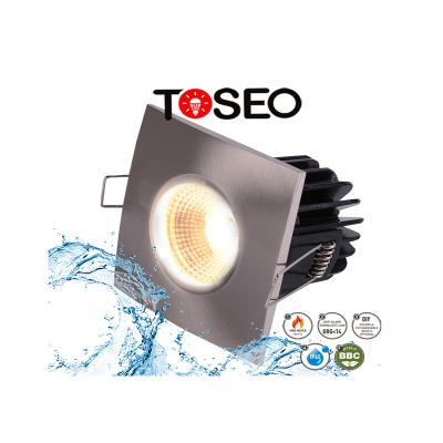 China Dimmable Fire Rated DownLights ,  Black Square LED Ceiling Lights for sale