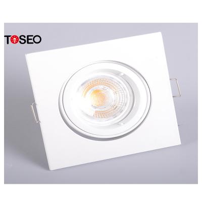 China Square White Ceiling Recessed Spotlights Gu10 Downlight Adjustable for sale