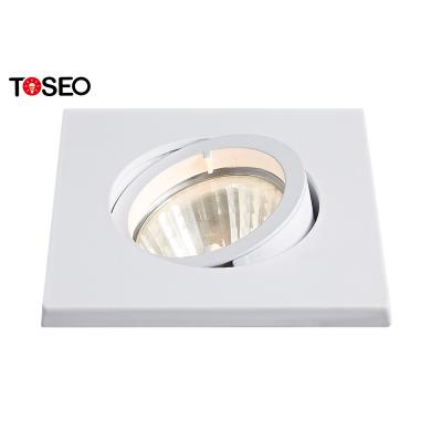 China Adjustable Square Ceiling Spotlights Recessed Gu10 Downlight Fixtures for sale
