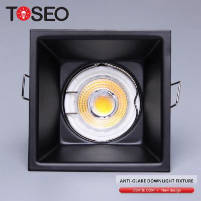 China square Deep Cup Anti Glare Downlights for Living Room White Recessed Spotlights for sale