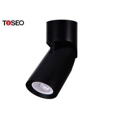 中国 Black Surface Mounted Downlight Adjustable 90 Degree 10W Bathroom Ceiling Spotlights 販売のため