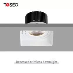 China 125Mm Recessed Trimless Anti Glare Downlights 6000k Spot Led Light for sale