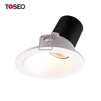 China LED Recessed Spot Anti Glare Downlights Europe Modern Black White Fixed for sale