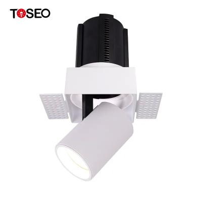 China 97mm Cutting Trimless Recessed Down Light For Hotel Anti Glare Led Downlight for sale