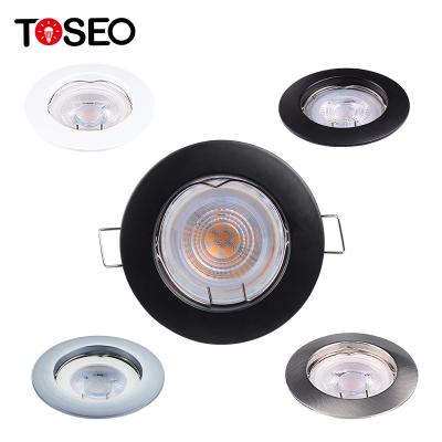 China 63mm GU10 Downlight Fitting Timless Recessed Spot Light Fixtures Housing for sale