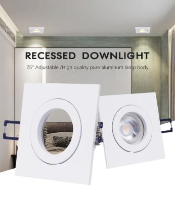 China White Recessed Housing GU5.3 GU10 Downlight Fitting COB Square Ceiling Light Fitting for sale