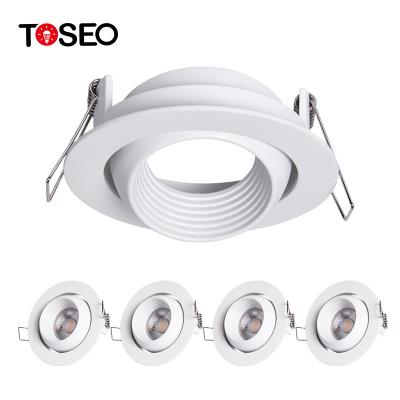 中国 5w 6w 7wの白い円形はLEDの天井灯調節可能なフレームMR16 GU10 LEDのスポットライトの照明設備を引込めた 販売のため