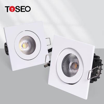 China Recessed Fire Rated Spotlight Bathroom Square COB Led Downlight for sale