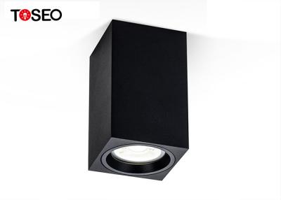 China Black GU10 Cylindrical Square Surface Mounted Downlight 70x70xH115mm for sale
