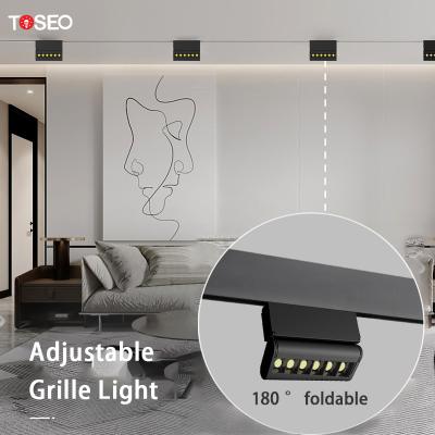 China Dimmable LED Magnetic Surface Mounted Track Lighting 6 Watt 12watt Black en venta
