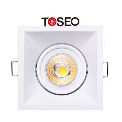 China White Anti Glare Office LED Downlights Mr16 Housing Square Adjustable Downlight for sale