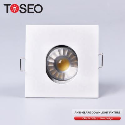 China Fixed White Square Downlights ,  Anti Glare LED Lights 70mm Cut Out For Living Room for sale