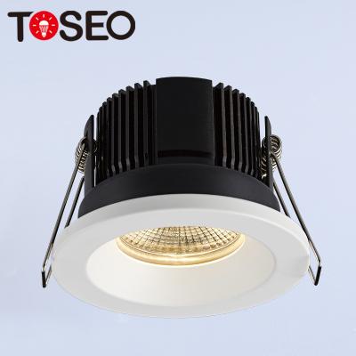 China Fixed 240v LED Ceiling Spotlights Fire Rated Cutting 68mm IP65 Recessed Downlight Te koop