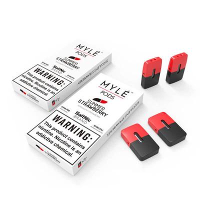 China Factory oem e-cigarette accessories 0.9ml Myle pods CUBAN ICE PEPPERMINT MANGO STRAWBERRIE for Myle flat Vape device for sale