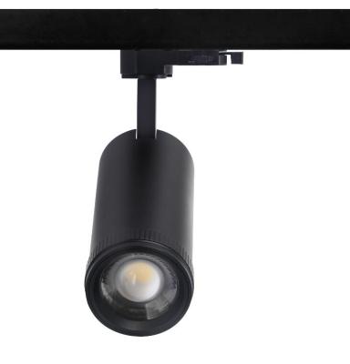 Cina 30w Zoomable 15°-55°adjustable led track light 70-100 lm/W CRI80 Citizen Chip Osram flicker-free driver 5 years warranty in vendita