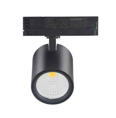 Cina 30W led track lights dimmable Non Flicker Dali Dimmable 3000LM 90Ra Black 4000K 0.9PFC 5 years 38° indoor shop lighting in vendita