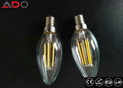 Cina C35 la forma E12 ha condotto il CA 120v 4w 2700k della lampadina del filamento con la copertura di vetro trasparente in vendita