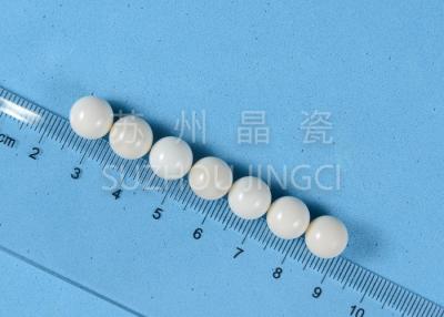 China Aplicação branca dos rolamentos da maquinaria da alumina da bola cerâmica de 99% antiabrasão à venda