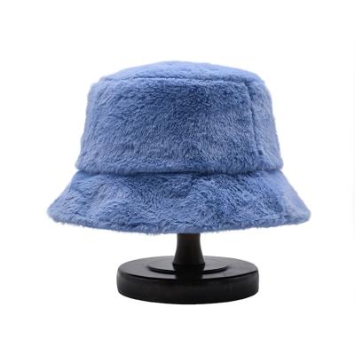 China 2022 New Hats for Women Autumn Winter Bucket Hats Plush Soft Warm Fisherman Hat Panama Caps Lady Flat Top Fishing for sale