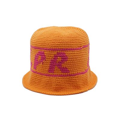 China Winter Warm Acrylic Fiber Twist Craft Knitted Bucket Hat Outdoor For Round Cap for sale