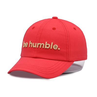 China 3D bordó las gorras de béisbol cubre el sombrero del papá con cuero de la correa que el tamaño adulto unisex rojo modifica el logotipo para requisitos particulares en venta