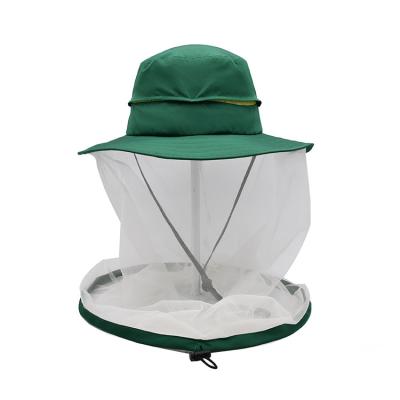 China Mosquito Head Net Uv Protection Sun Hat With Mesh Insect Proof Net Bucket Cap 60cm for sale