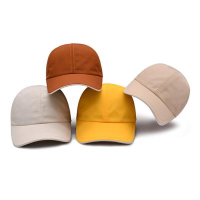 China 100% Polyester 6 Panel Baseball Cap Solid Classical Six Panel Unstructured Dad Hat for sale