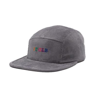 China Cotton Corduroy Unstructured 5 Panel Camper Cap For Outdoor Running for sale