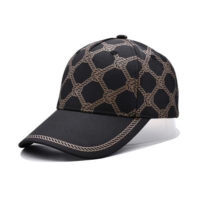 China Customized Logo Printed Baseball Caps with Fabric Strap & Metal Closure Adjustable Size for sale