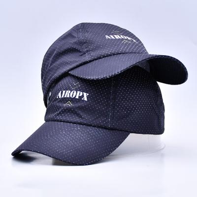 China Breathable Adjustable Golf Hats Cotton Nylon Polyester One Size Fits All Custom Design Free Sample à venda