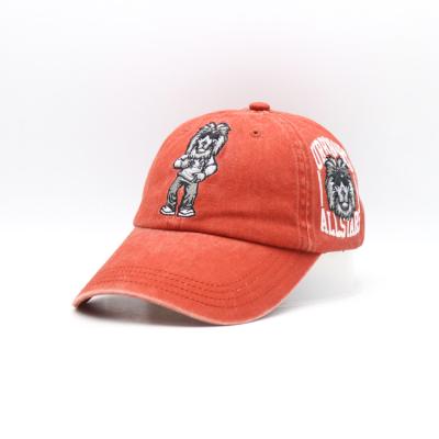 China O chapéu por atacado do paizinho da fábrica bordou a venda quente do botão ajustável do tampão de Duck Tongue Hat Washable Baseball à venda