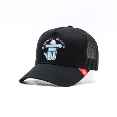 China 5-Panel Cotton Trucker Cap With Costom Design Embroidered Trucker Hat Unisex Men Women Baseball Cap for sale