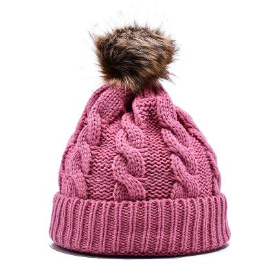 China 58CM Circumference Knit Beanie Hats Jacquard Stylish Winter Hats For Ladies for sale