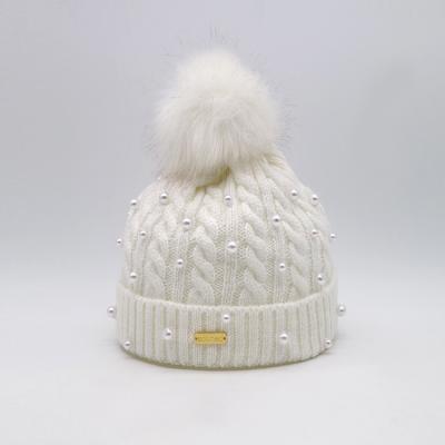China Unisex Custom Winter Beanie Hat Casual Trendy Thick Knitted for sale