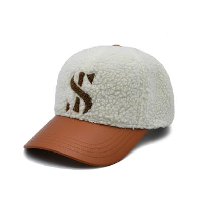 China Full Seasons Embroidered Baseball Caps For Any Age Towel Embroidery Logo Leather Visor And Backstrap for sale