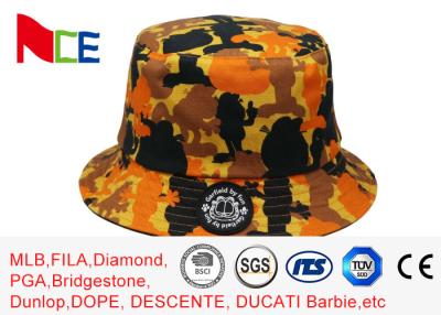 China FUN printing embroidery yellow camouflage adult fisher man bucket hat for sale
