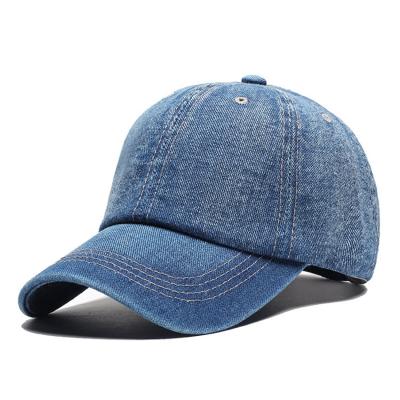 China Washed Cotton Twill Baseball Cap , Durable Plain Distressed Baseball Cap for sale