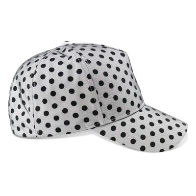 China White Printed Long Brim Baseball Hat , Trendy Outdoor Ladies Sports Hats for sale